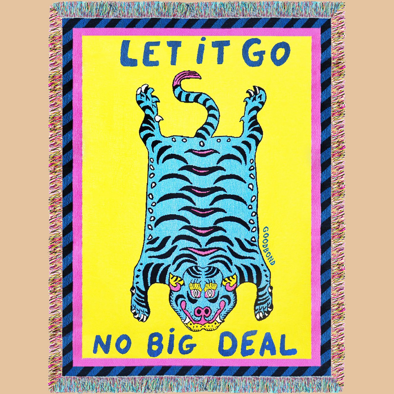 Tiger Woven Throw | Let It Go, No Big Deal