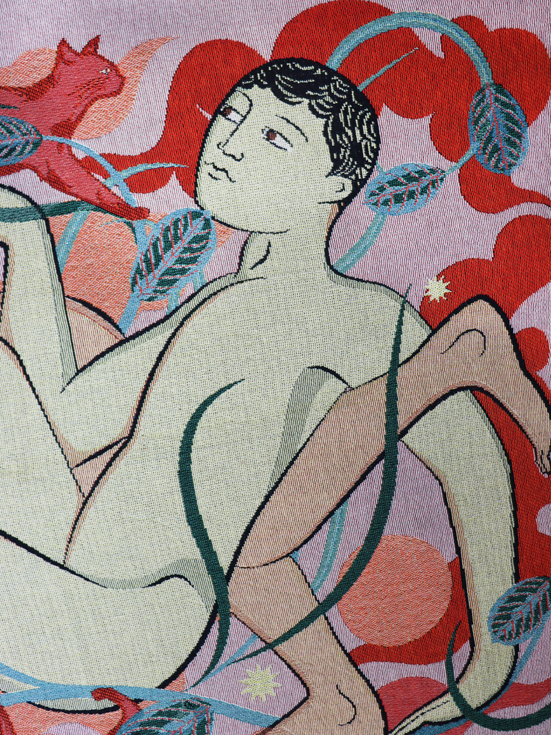 Tom Berry x Goodbond Artist Collaboration Throw 'Stillness' - Close up Details